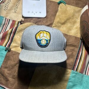 New Era Gray Cap with Yellow and Blue Logo